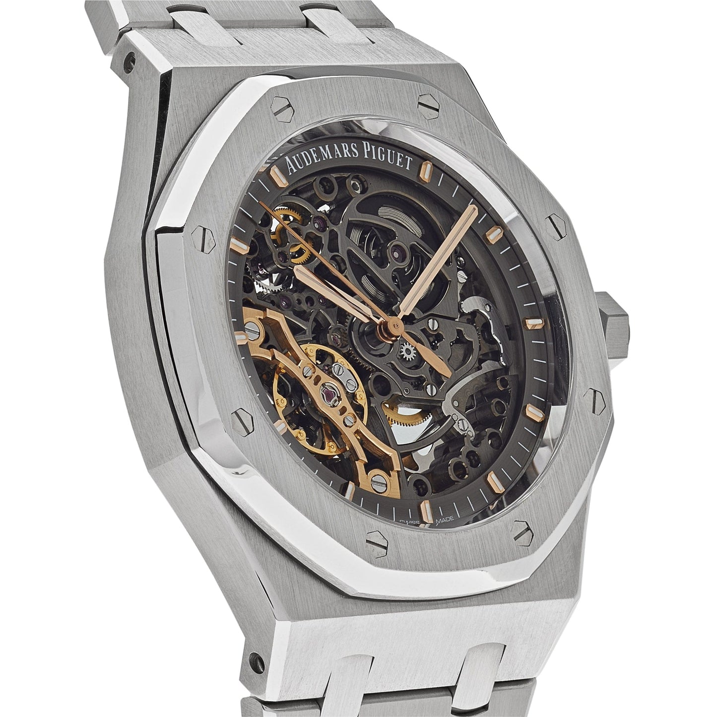 Audemars Piguet Royal Oak 15407ST.OO.1220ST.01 Double Balance Wheel Stainless Steel Openworked Dial