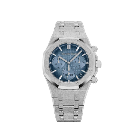 Audemars Piguet Royal Oak 26240BC.GG.1324BC.02 Chronograph Frosted White Gold Light Blue Dial (2024)