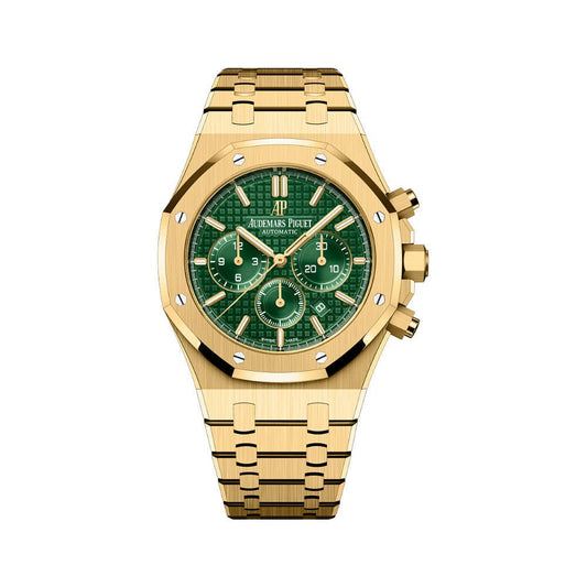 Audemars Piguet Royal Oak 26331BA.OO.1220BA.02 Chronograph Yellow Gold Green Dial Limited Edition of 125