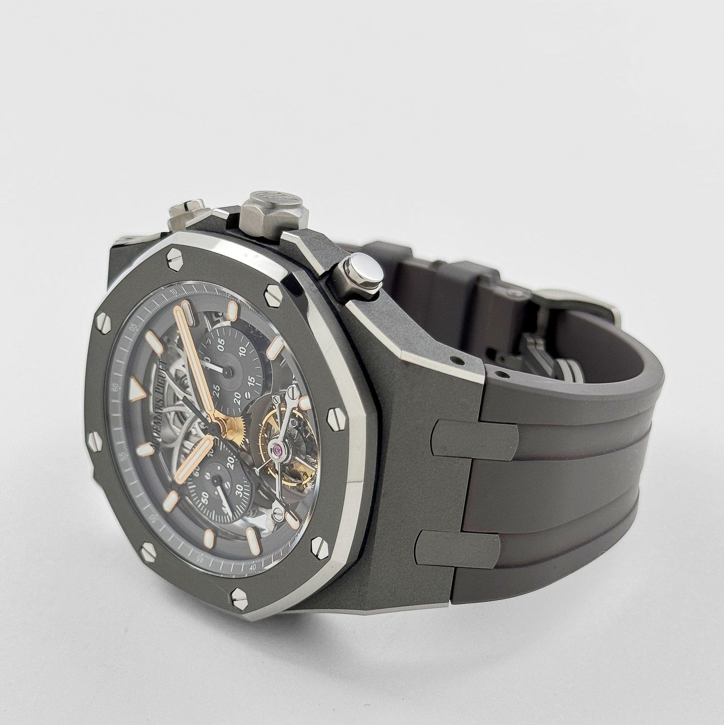 Audemars Piguet Royal Oak 26347TI.OO.D004CR.01 Tourbillon Chronograph Titanium Openworked Dial Boutique Only Edition