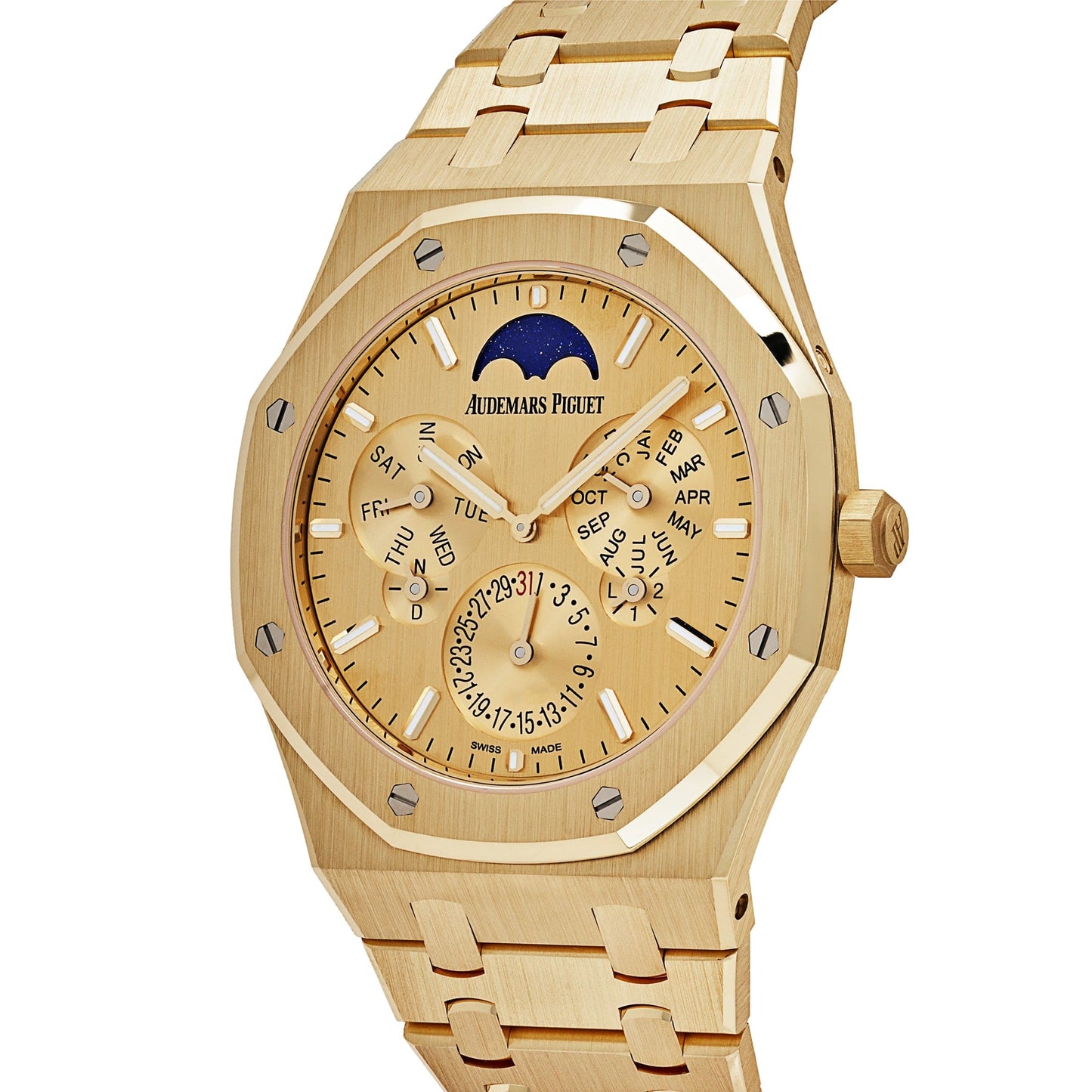 Audemars Piguet Royal Oak 26586BA.OO.1240BA.99  Perpetual Calendar Ultra-Thin Yellow Gold Champagne Dial Limited Edition of 88 (2024)