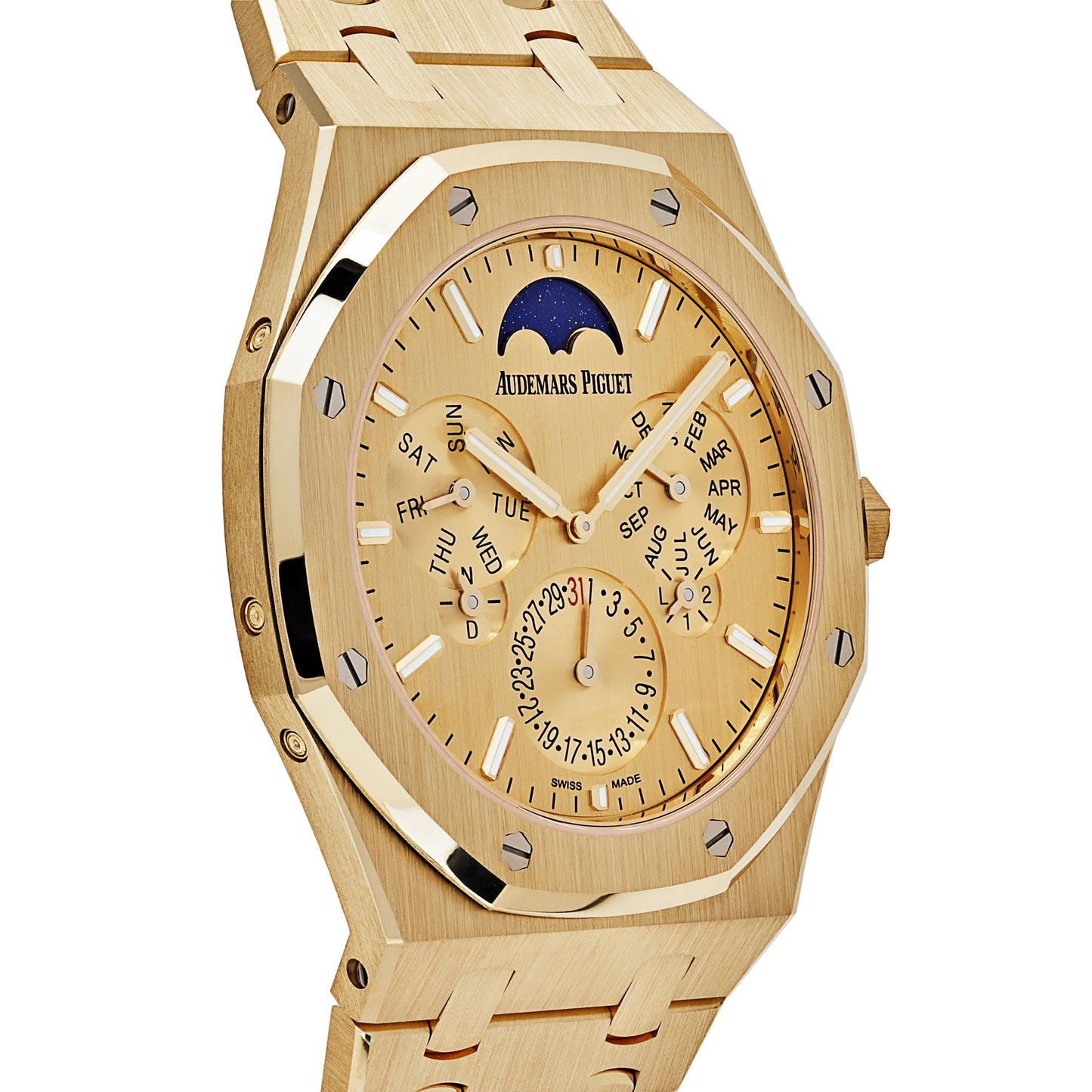 Audemars Piguet Royal Oak 26586BA.OO.1240BA.99  Perpetual Calendar Ultra-Thin Yellow Gold Champagne Dial Limited Edition of 88 (2024)
