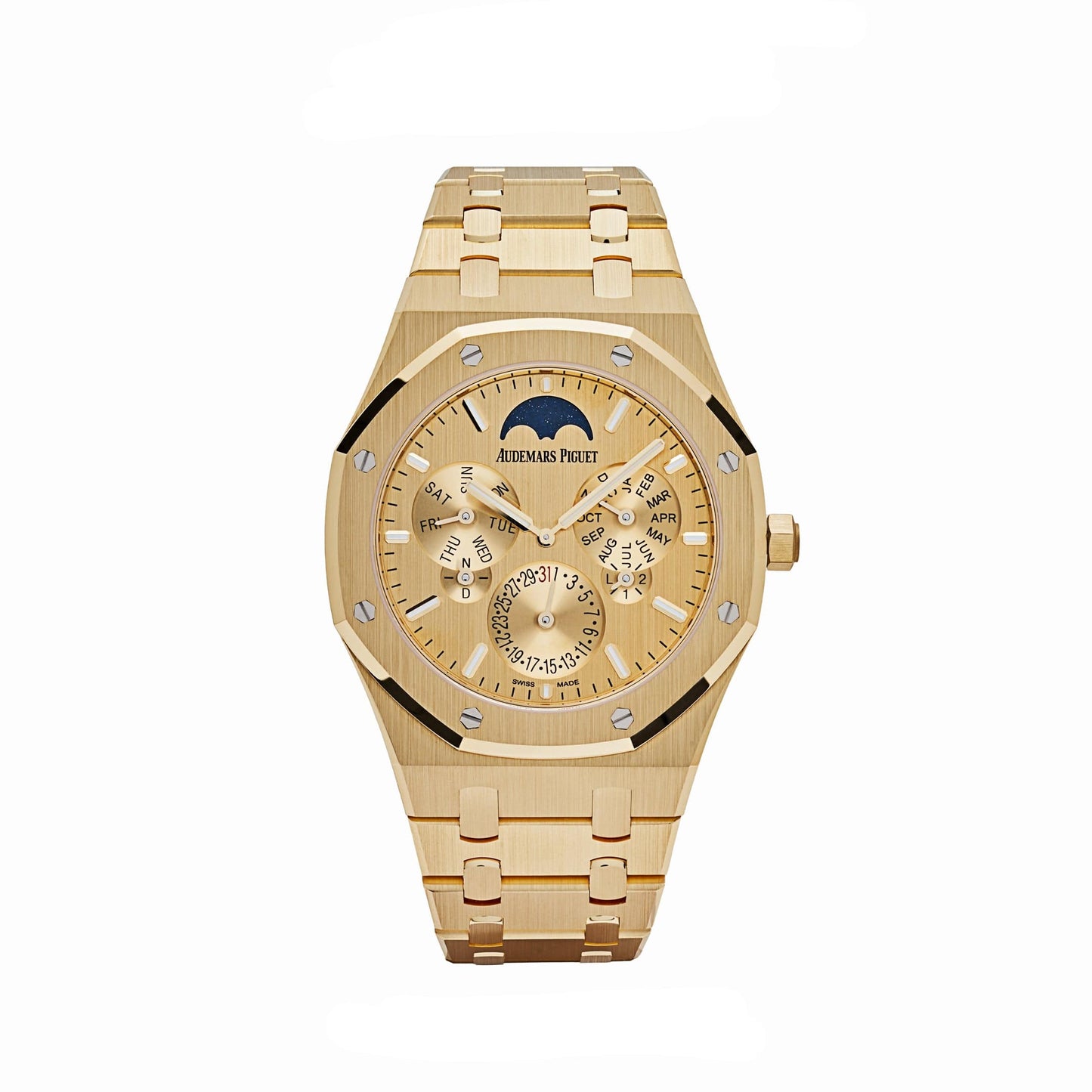Audemars Piguet Royal Oak 26586BA.OO.1240BA.99  Perpetual Calendar Ultra-Thin Yellow Gold Champagne Dial Limited Edition of 88 (2024)