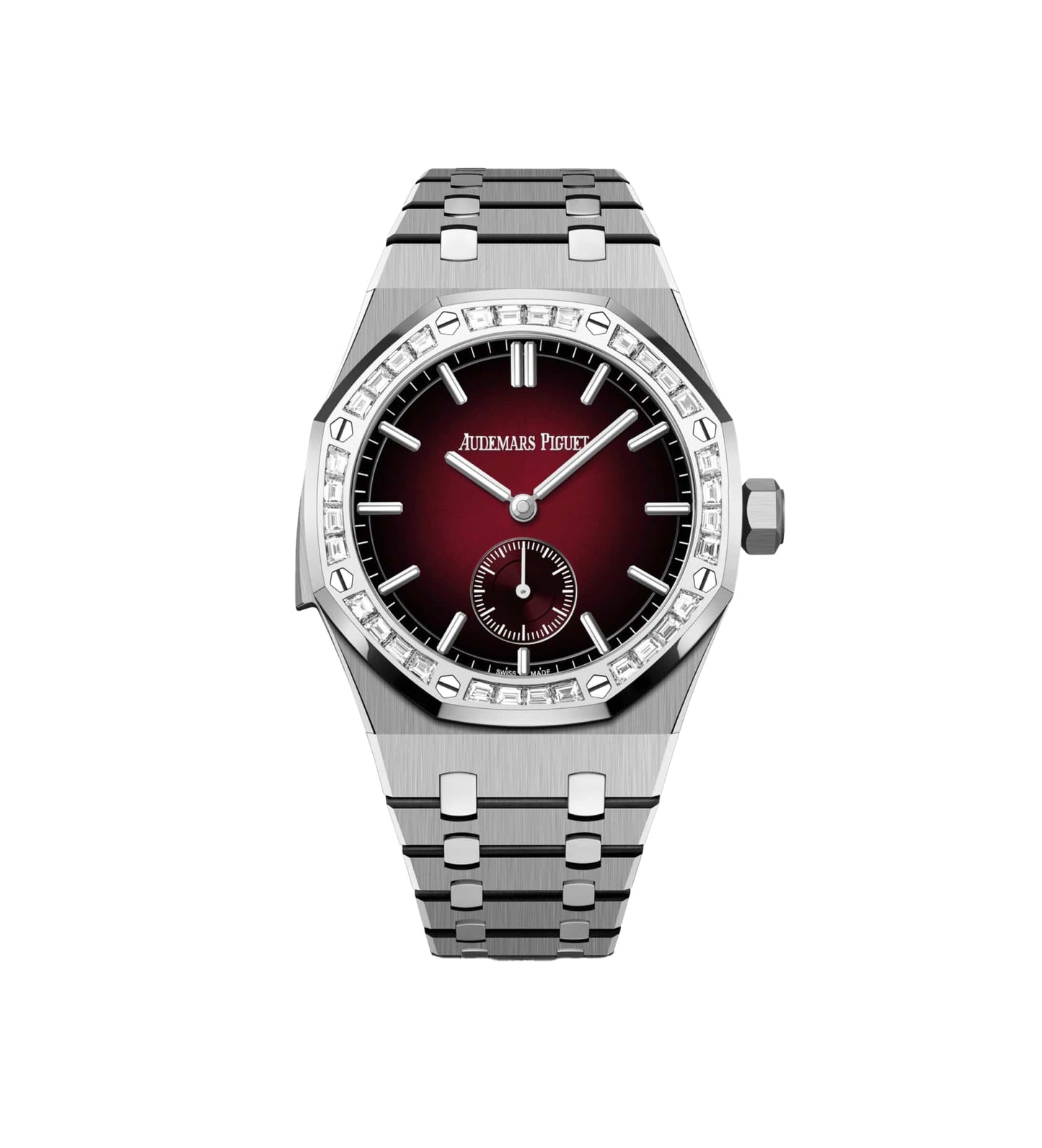 Audemars Piguet Royal Oak 26591IP.ZZ.1252IP.01 Minute Repeater Supersonnerie Titanium Smoked Burgundy Dial Diamond Bezel