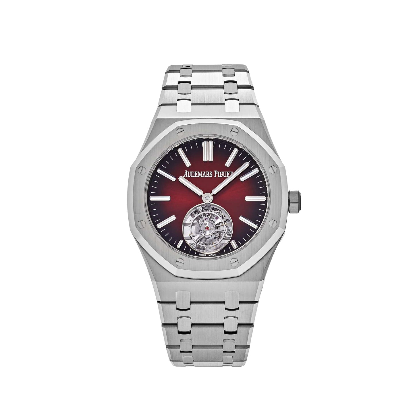Audemars Piguet Royal Oak 26730ST.OO.1320ST.05 Selfwinding Flying Tourbillon Red Burgundy Stainless Steel
