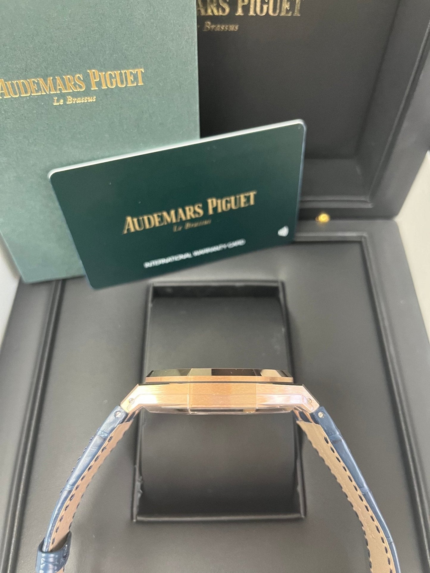 Audemars Piguet Royal Oak 41mm 18k Rose Gold Blue Dial Ref. 15510OR.OO.D315CR.02