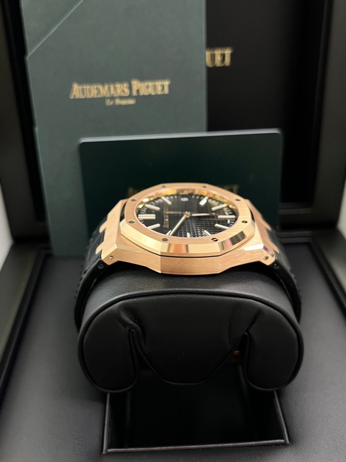 Audemars Piguet Royal Oak 41mm Rose Gold Black Dial 15510OR.OO.D002CR.02