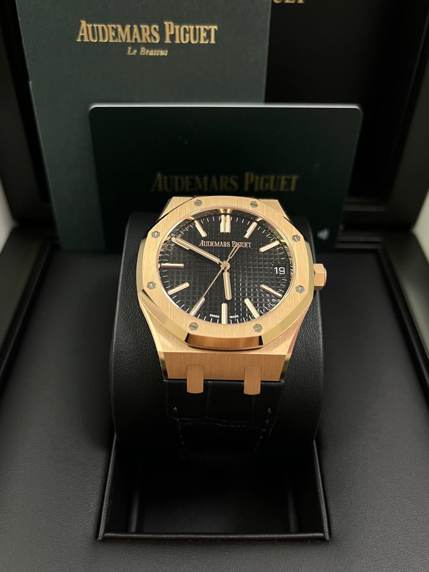 Audemars Piguet Royal Oak 41mm Rose Gold Black Dial 15510OR.OO.D002CR.02