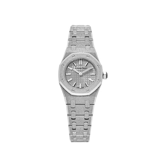 Audemars Piguet Royal Oak 67630BC.GG.1312BC.01-B 'Mini' Frosted White Gold Quartz (2025)