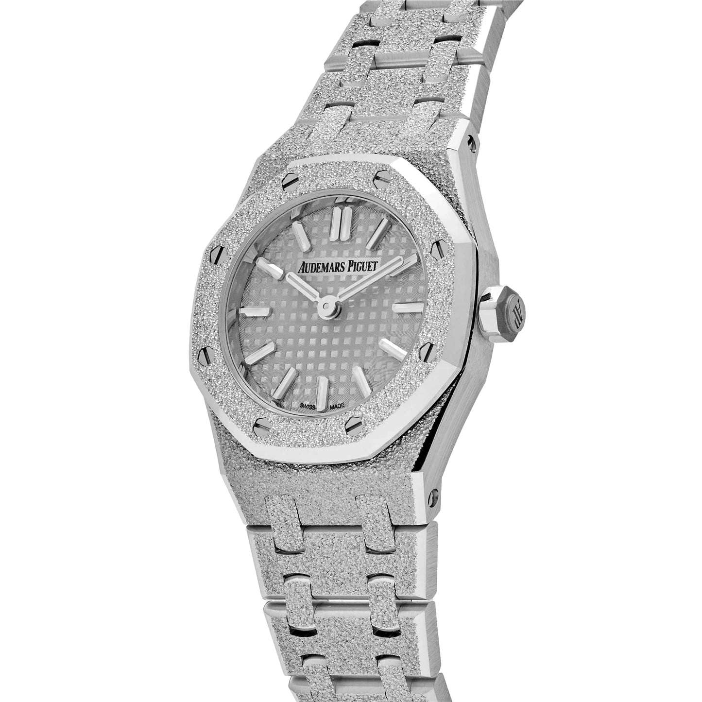 Audemars Piguet Royal Oak 67630BC.GG.1312BC.01-B 'Mini' Frosted White Gold Quartz (2025)