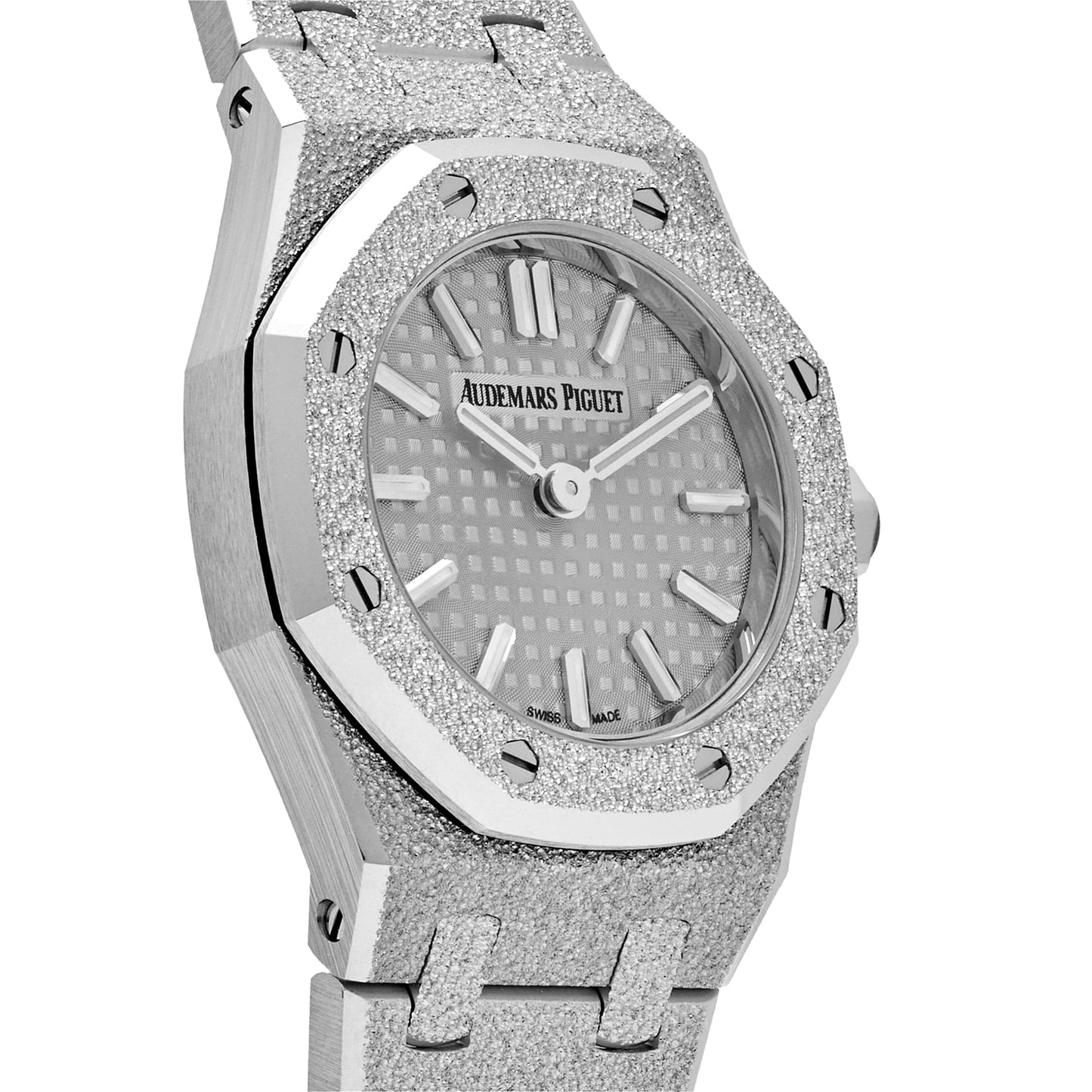 Audemars Piguet Royal Oak 67630BC.GG.1312BC.01-B 'Mini' Frosted White Gold Quartz (2025)