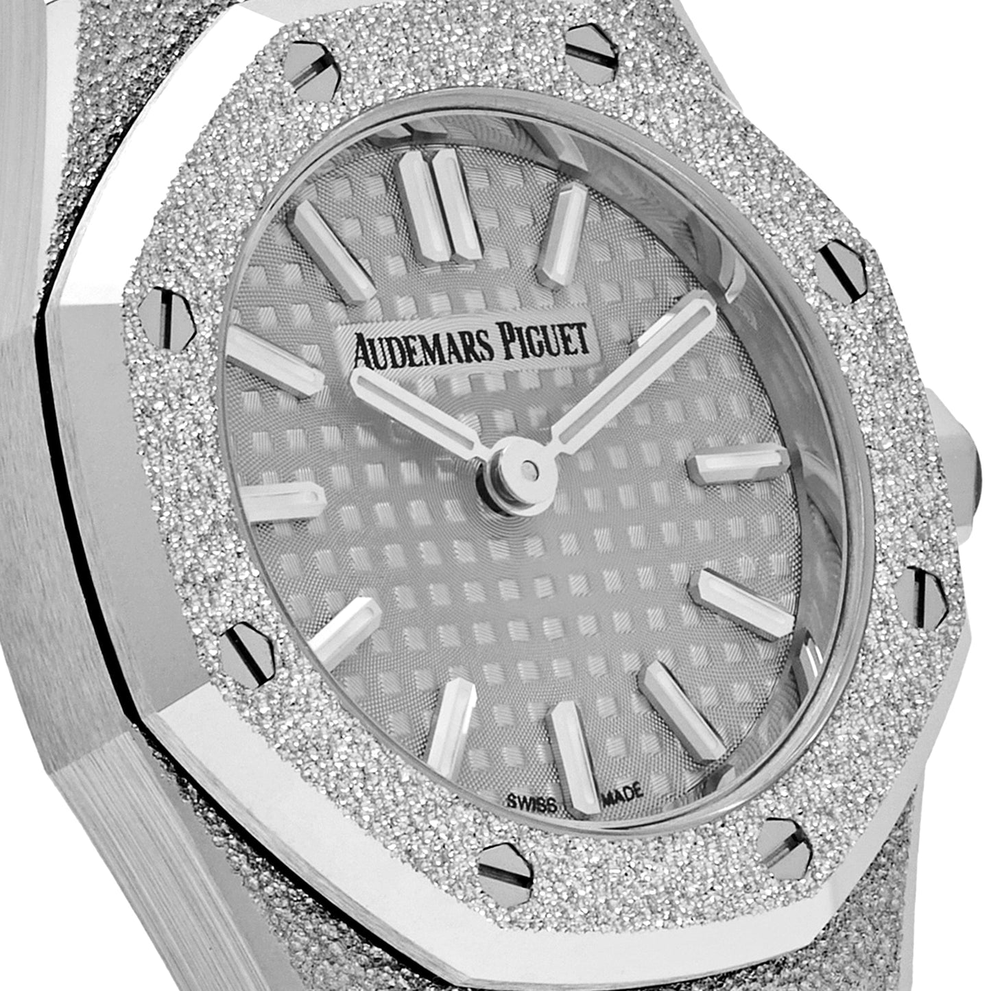 Audemars Piguet Royal Oak 67630BC.GG.1312BC.01-B 'Mini' Frosted White Gold Quartz (2025)