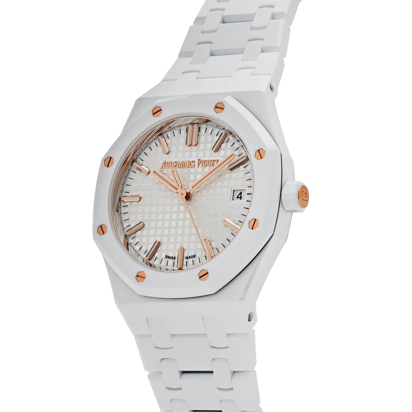 Audemars Piguet Royal Oak 77350CB.OO.1266CB.01 'Ladies' White Ceramic (2023)