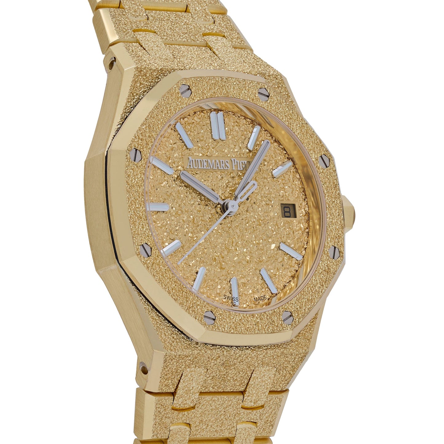 Audemars Piguet Royal Oak 77450BA.GG.1361BA.01 Frosted Yellow Gold Crystal Sand Dial