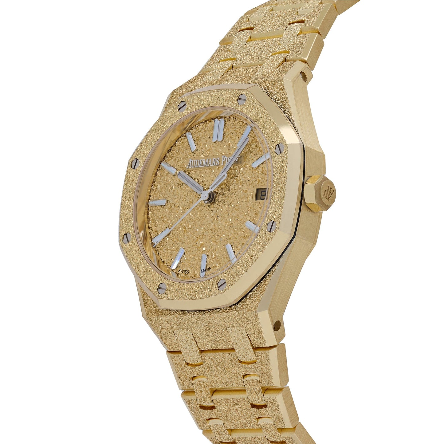 Audemars Piguet Royal Oak 77450BA.GG.1361BA.01 Frosted Yellow Gold Crystal Sand Dial