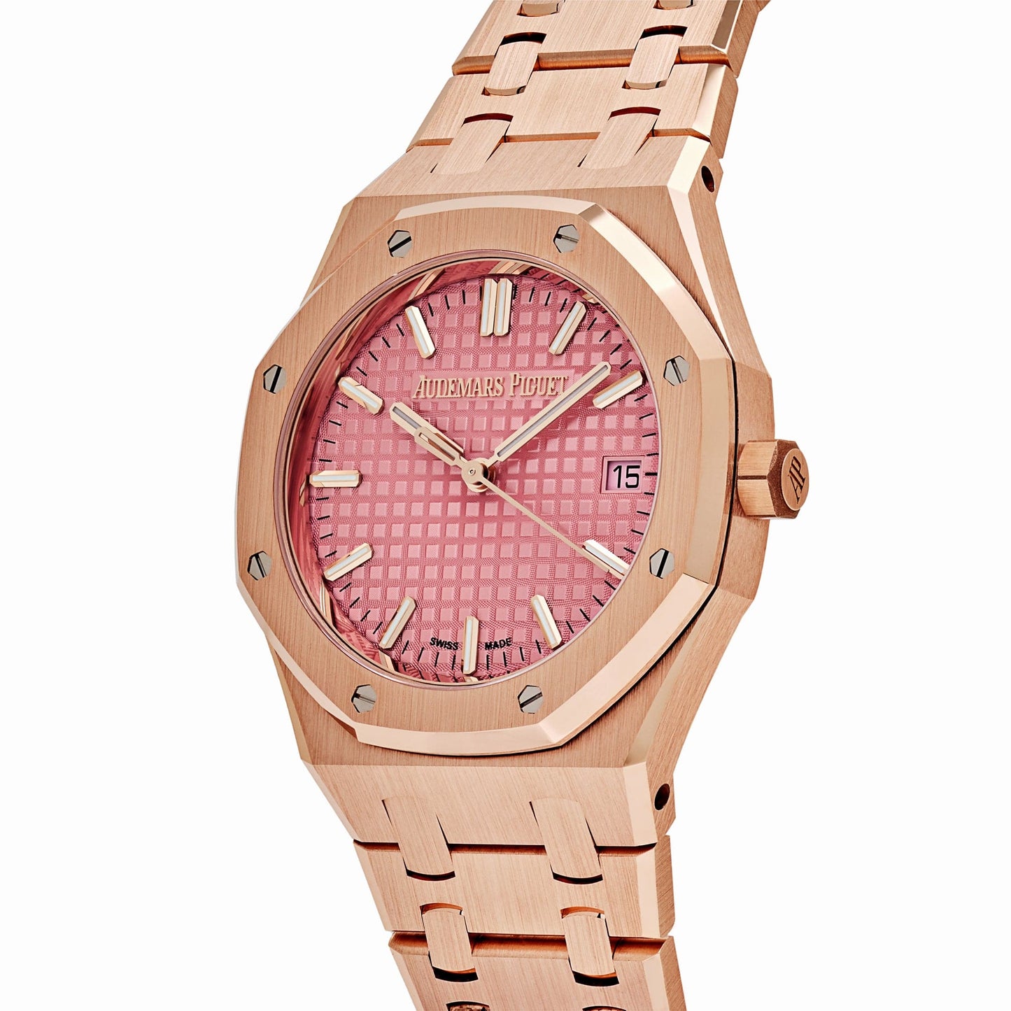 Audemars Piguet Royal Oak 77450OR.OO.1361OR.01 'Ladies' Rose Gold Pink Dial (2024)