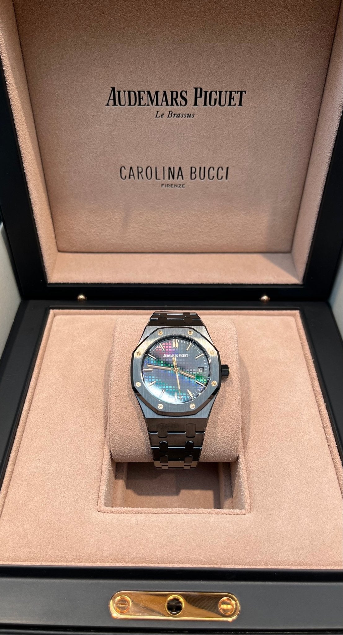 Audemars Piguet Royal Oak Black Ceramic Rainbow Dial Limited Edition 77350CE.OO.1266CE.02.A