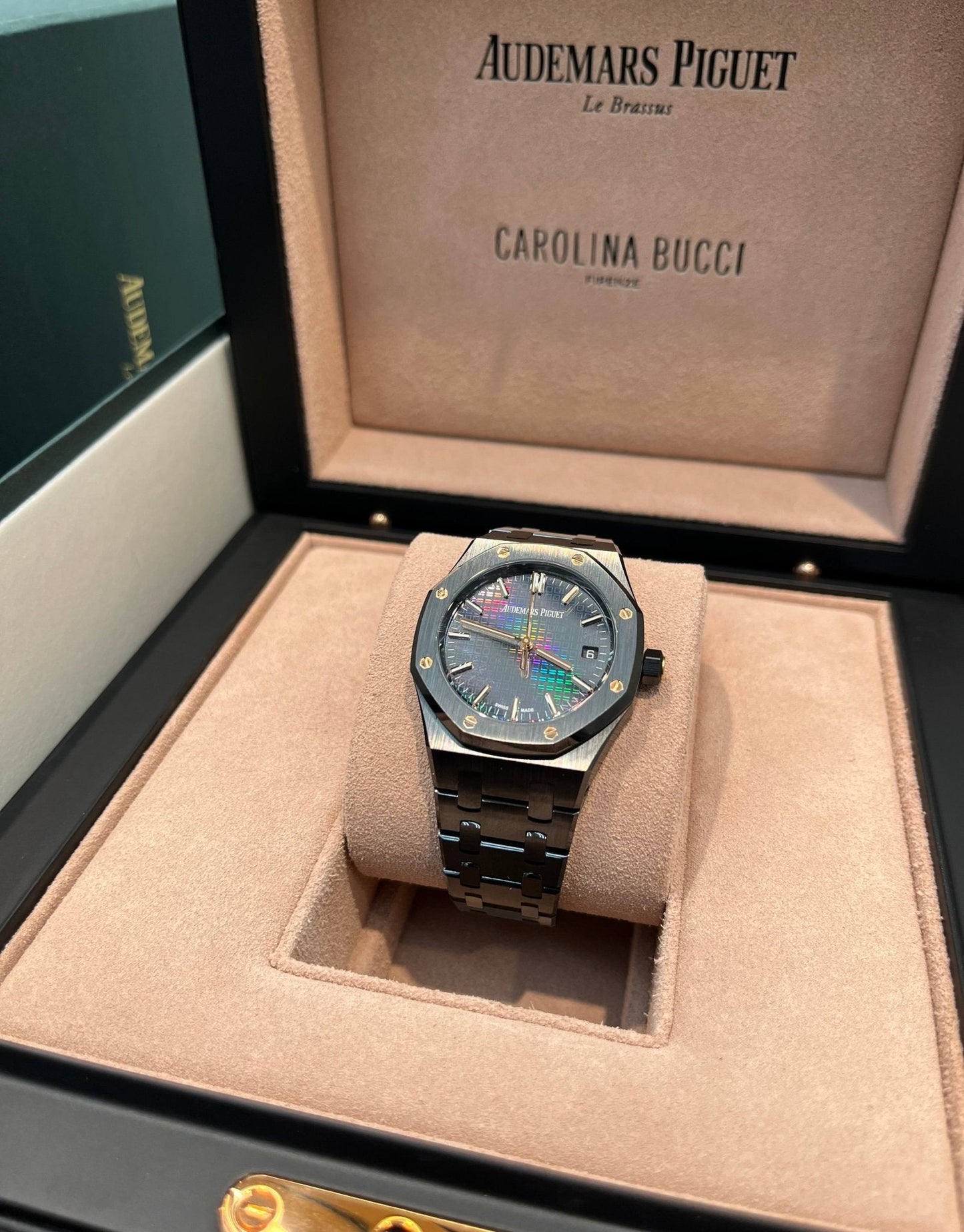 Audemars Piguet Royal Oak Black Ceramic Rainbow Dial Limited Edition 77350CE.OO.1266CE.02.A