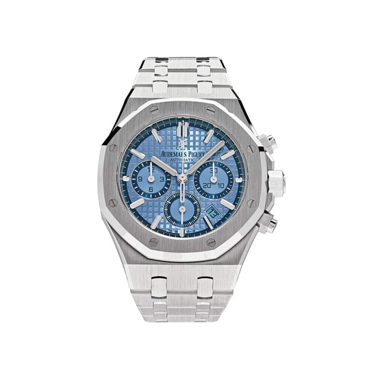 Audemars Piguet Royal Oak 26317BC.OO.1256BC.01 Selfwinding Chronograph White Gold Light Blue Dial Limited Edition of 100