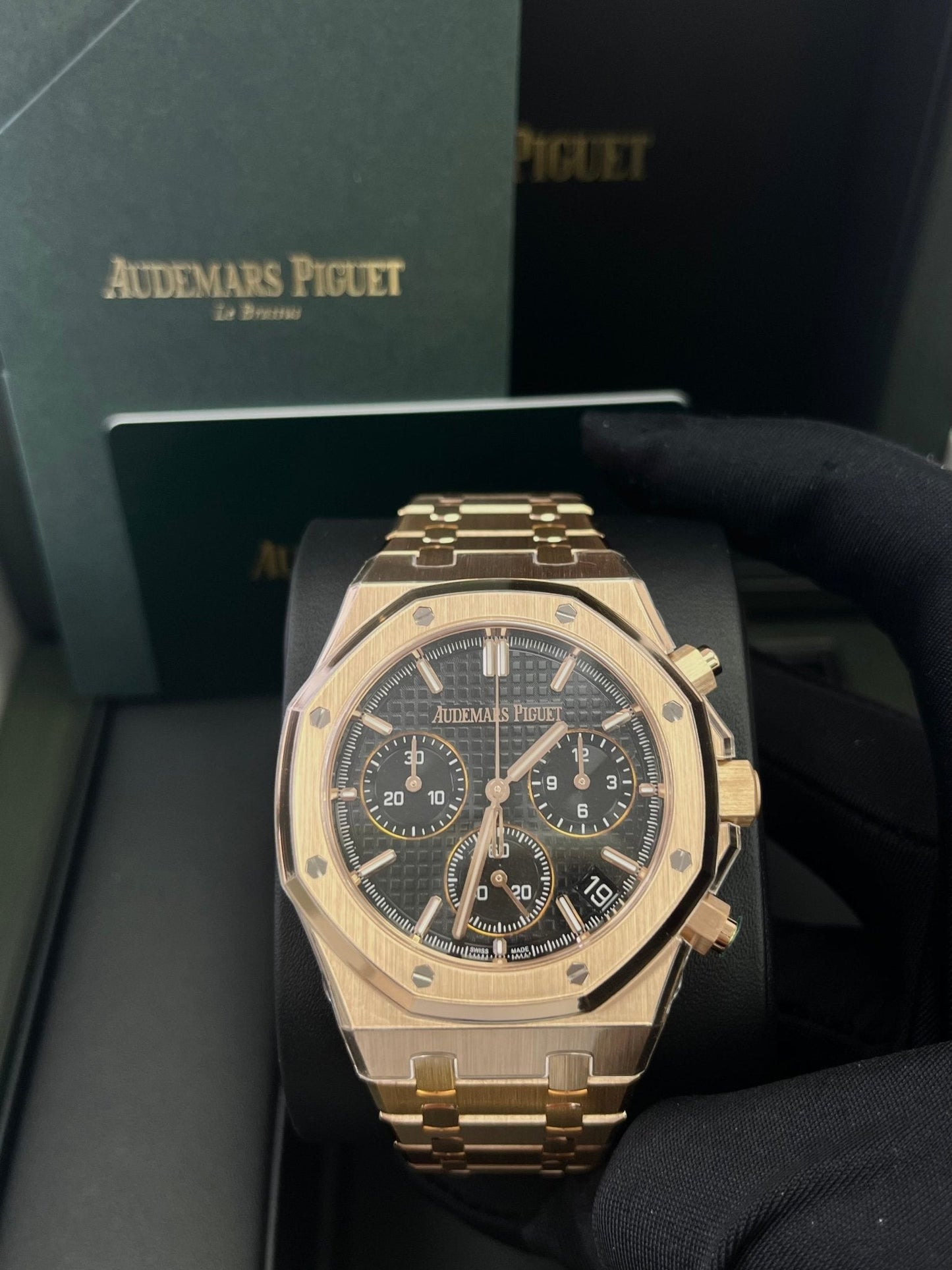 Audemars Piguet Royal Oak Chronograph SELFWINDING CHRONOGRAPH 50TH ANNIVERSARY Black Dial Rose Gold  26240OR.OO.1320OR.02