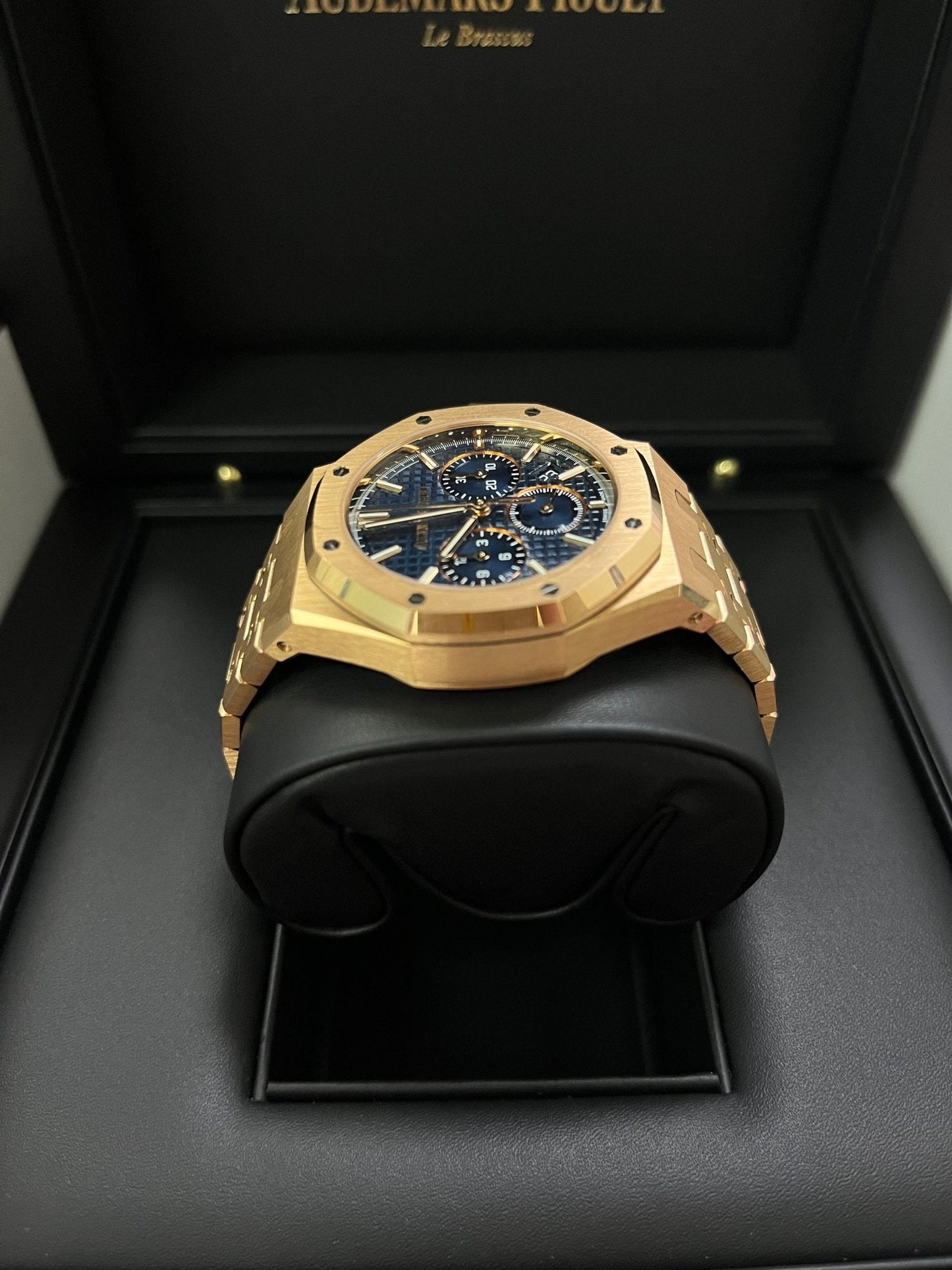 Audemars Piguet Royal Oak Chronograph Selfwinding Chronograph Blue Dial Rose gold 38mm Reference # 26715OR.OO.1356OR.01