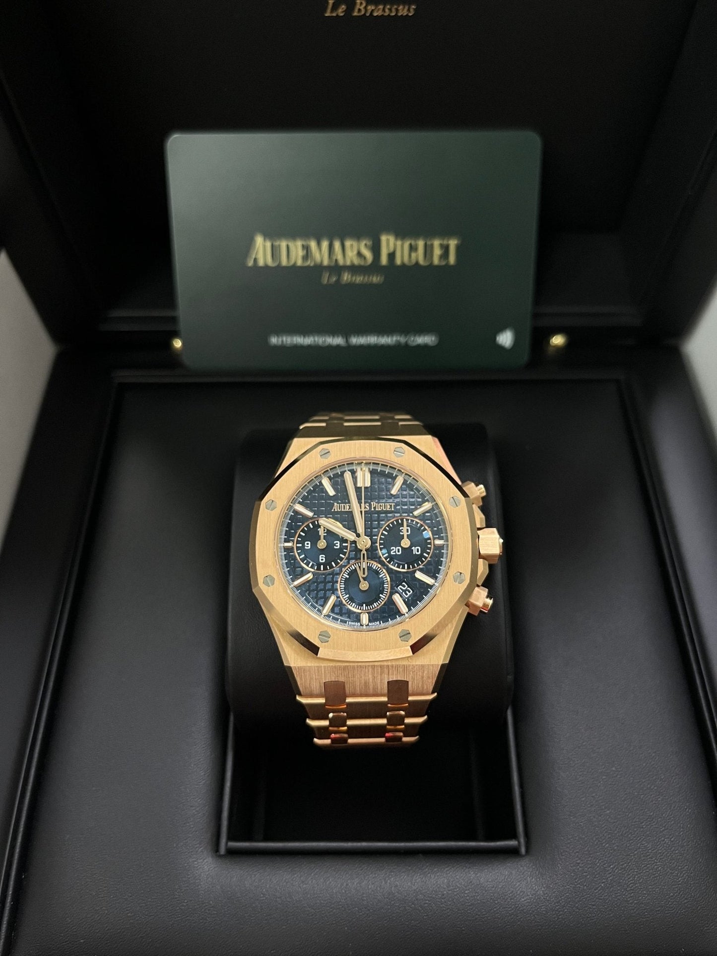 Audemars Piguet Royal Oak Chronograph Selfwinding Chronograph Blue Dial Rose gold 38mm Reference # 26715OR.OO.1356OR.01