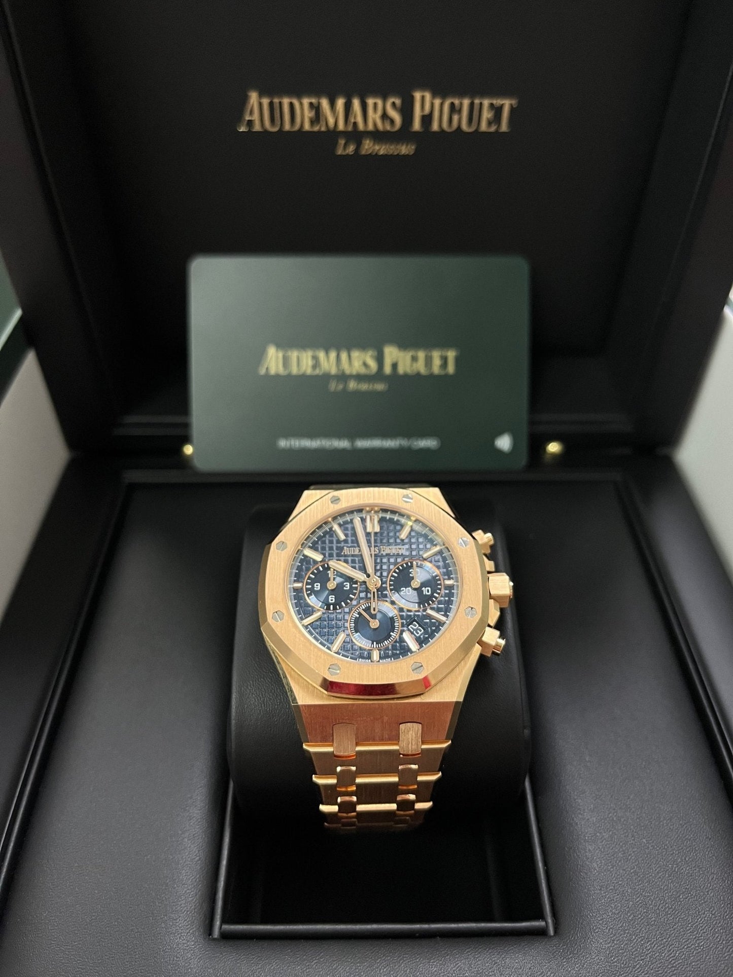 Audemars Piguet Royal Oak Chronograph Selfwinding Chronograph Blue Dial Rose gold 38mm Reference # 26715OR.OO.1356OR.01