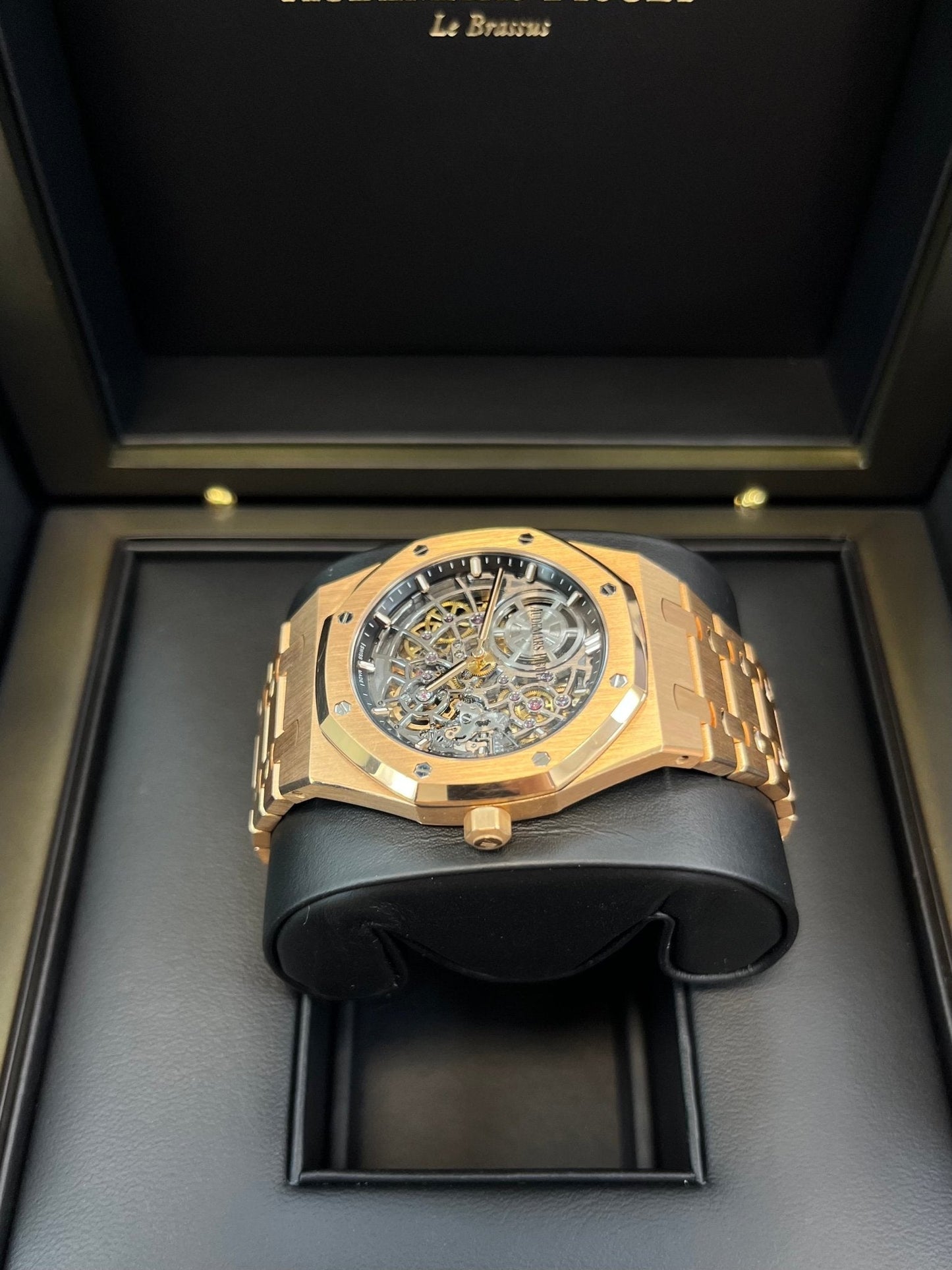 Audemars Piguet Royal Oak Openworked "Jumbo" Extra-Thin Squelette Rose Gold "50th Anniversary" Reference # 16204OR.OO.1240OR.01