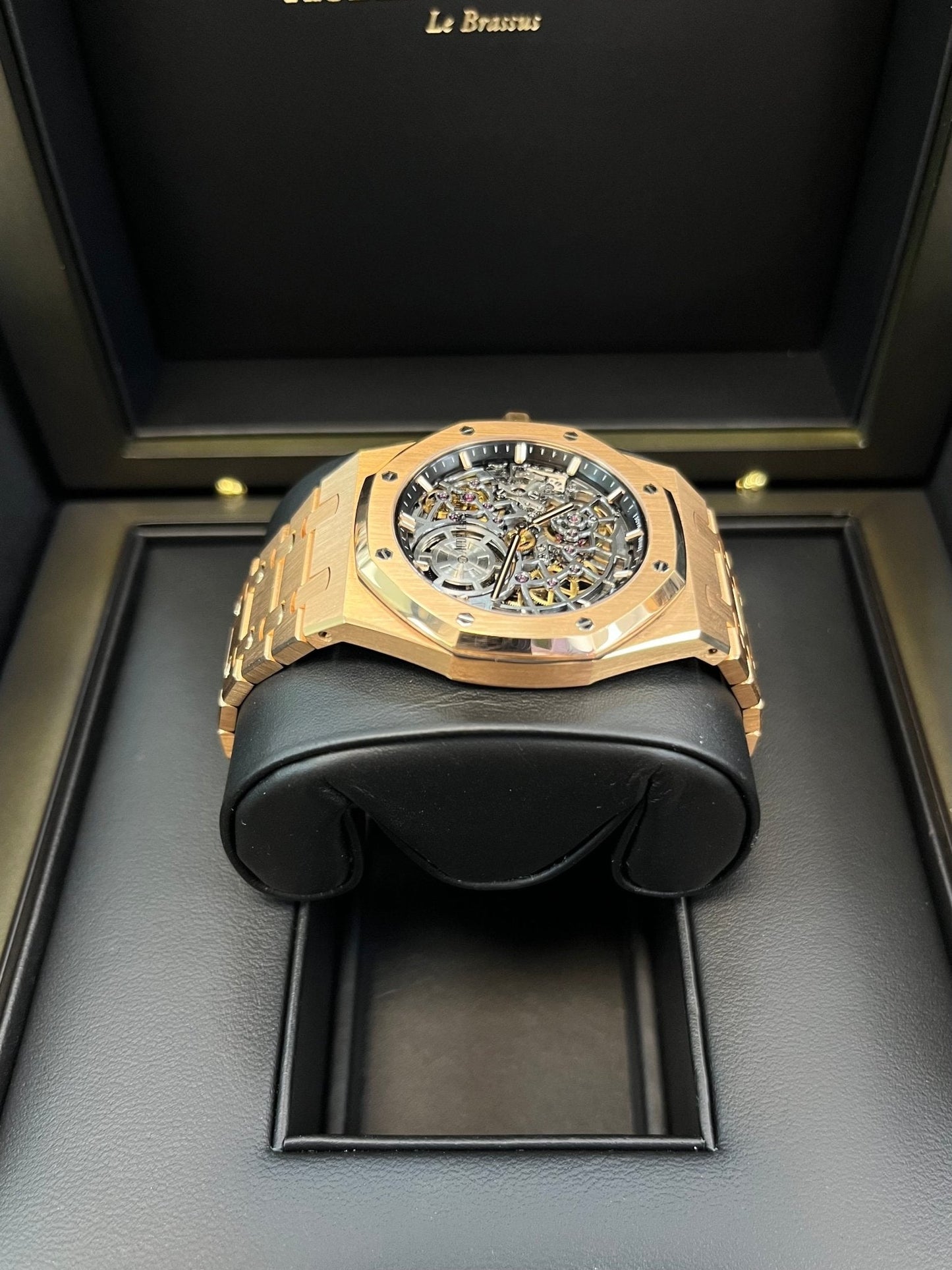 Audemars Piguet Royal Oak Openworked "Jumbo" Extra-Thin Squelette Rose Gold "50th Anniversary" Reference # 16204OR.OO.1240OR.01