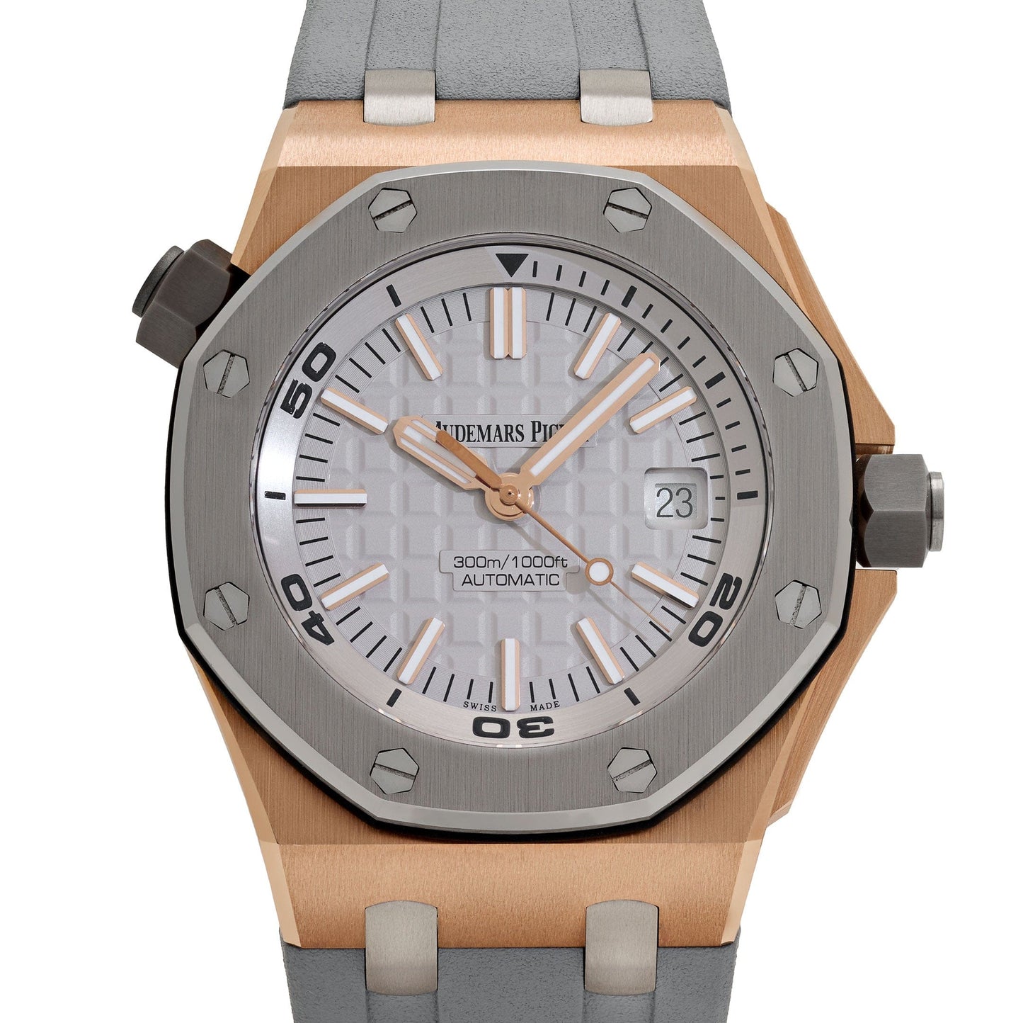 Audemars Piguet Royal Oak Offshore 15711OI.OO.A006CA.01 Diver Rose Gold Grey Dial 'Japan' Limited Edition of 500