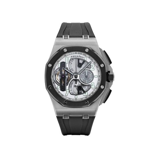 Audemars Piguet Royal Oak Offshore Chronograph 26387IO.OO.D002CA.01 Tourbillon Titanium Openworked Dial Limited Edition of 15 (2015)