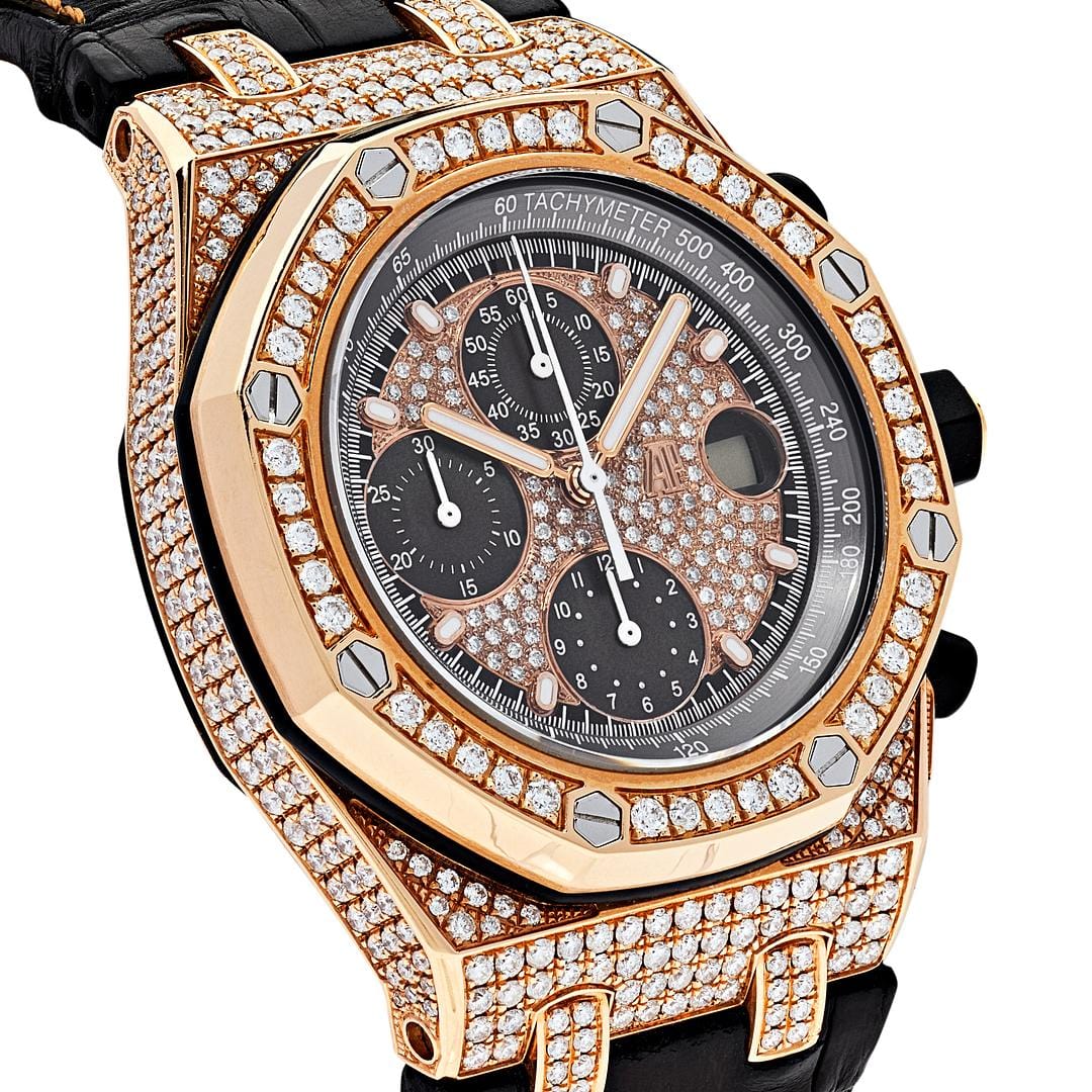 Audemars Piguet Royal Oak Offshore 26470OR.OO.A125CR.01 Chronograph Rose Gold Diamond Bezel