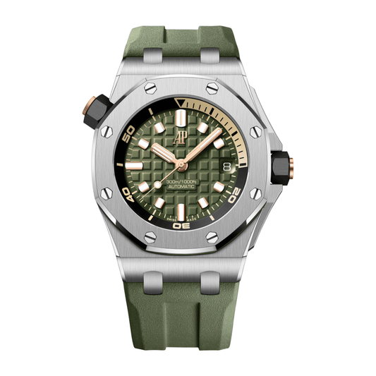 Audemars Piguet Royal Oak Offshore 15720ST.OO.A052CA.01 Diver Stainless Steel Khaki Green Dial