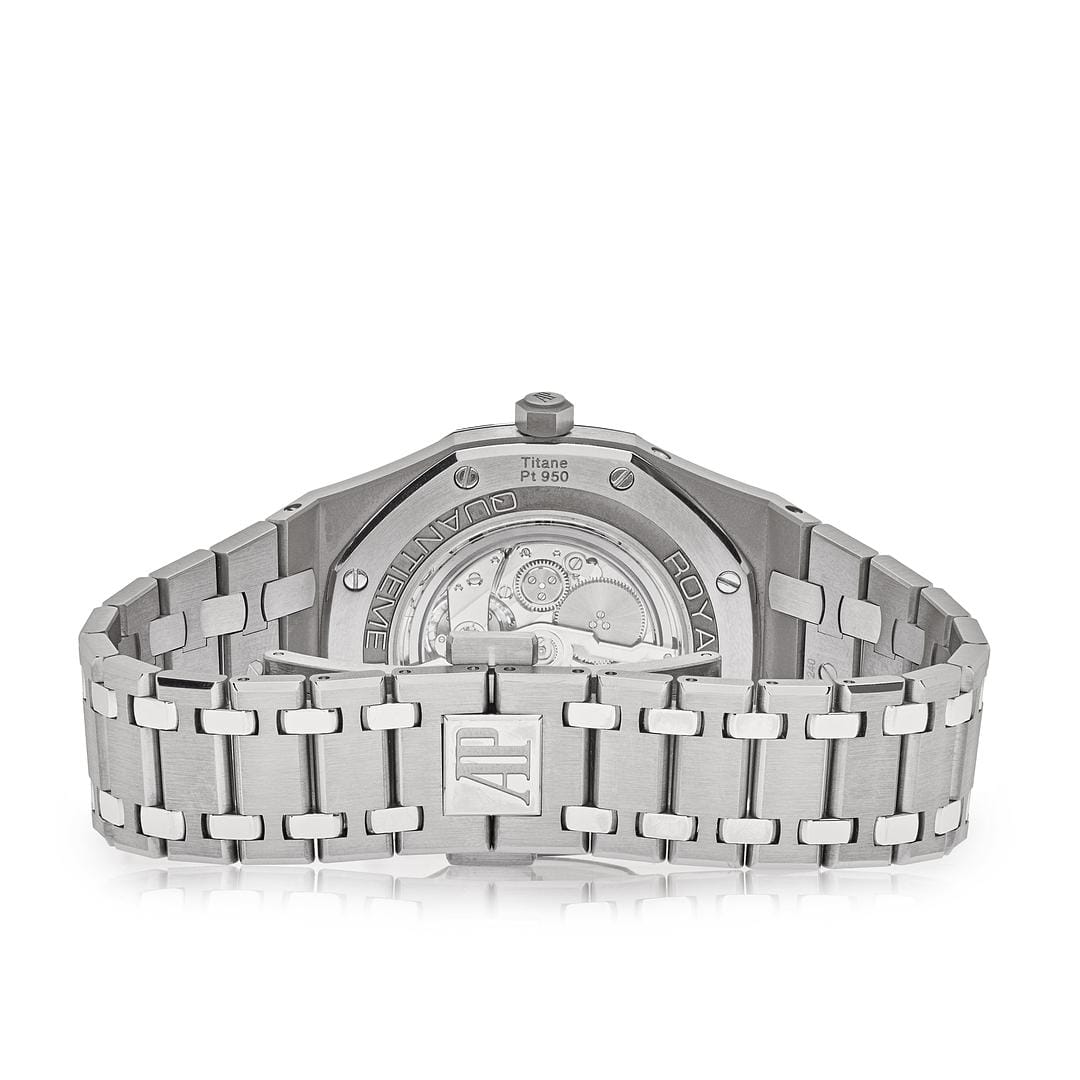 Audemars Piguet Royal Oak 26586IP.OO.1240IP.01 Perpetual Calendar 'Ultra-Thin' Platinum Titanium Blue Dial (2022)