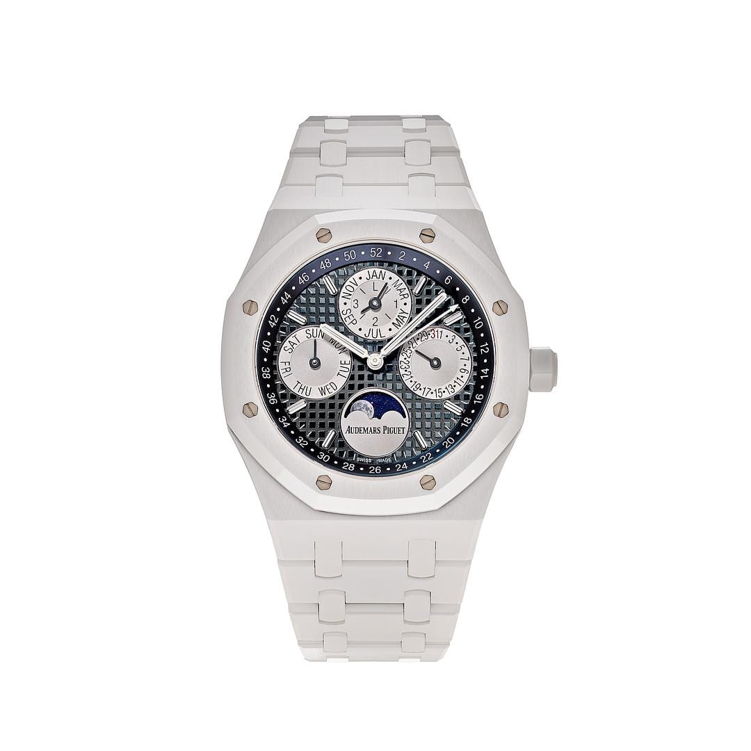 Audemars Piguet Royal Oak Perpetual Calendar 26579CB.OO.1225CB.01 White Ceramic Blue Dial