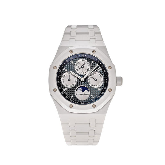 Audemars Piguet Royal Oak Perpetual Calendar 26579CB.OO.1225CB.01 White Ceramic Blue Dial