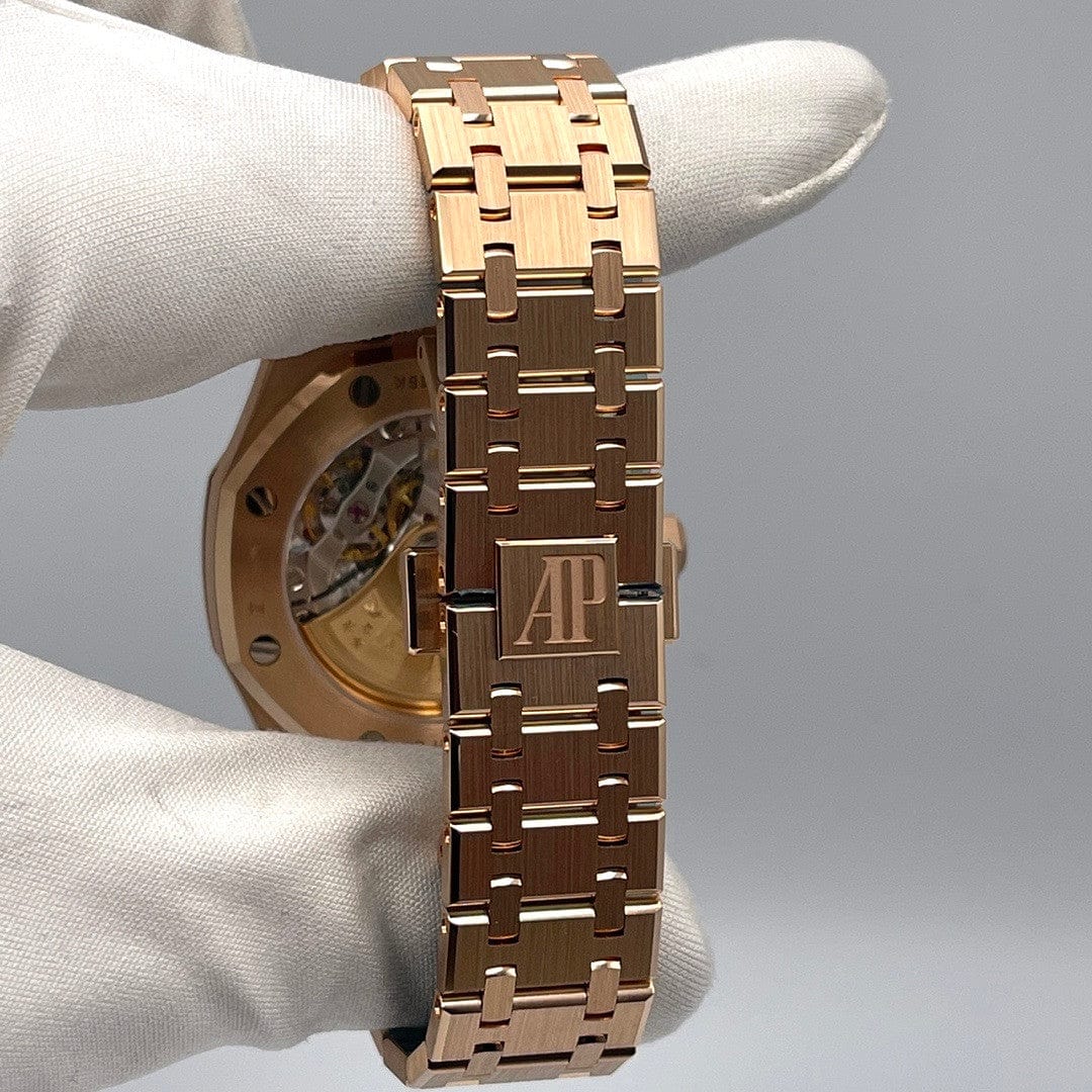 Audemars Piguet Royal Oak Selfwinding 15451OR.ZZ.1256OR.03 'Ladies' Rose Gold Diamond Bezel
