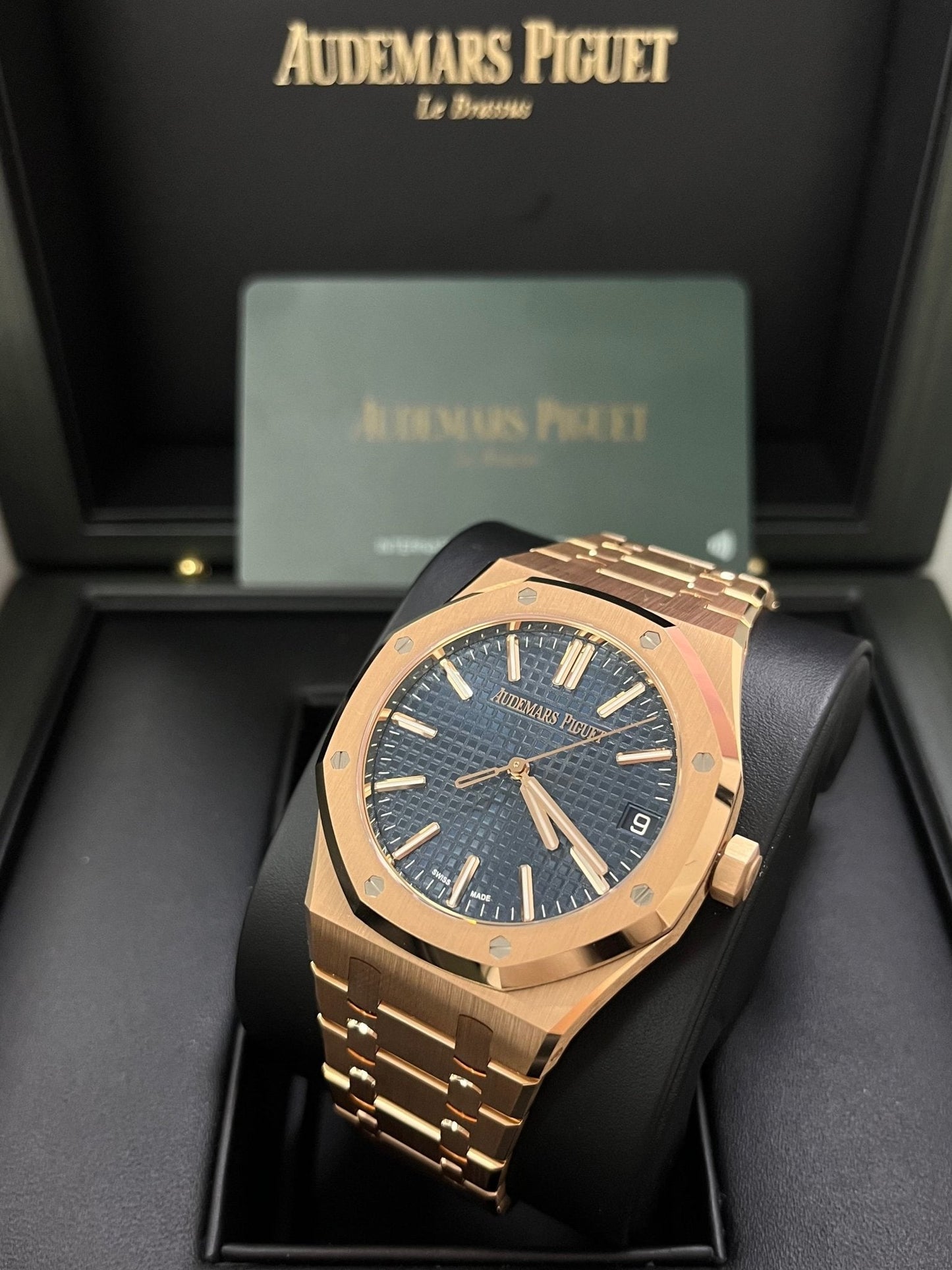 Audemars Piguet Royal Oak Selfwinding 2023 Release ROYAL OAK SELFWINDING Rose Gold Blue Dial 41mm 15510OR.OO.1320OR.03