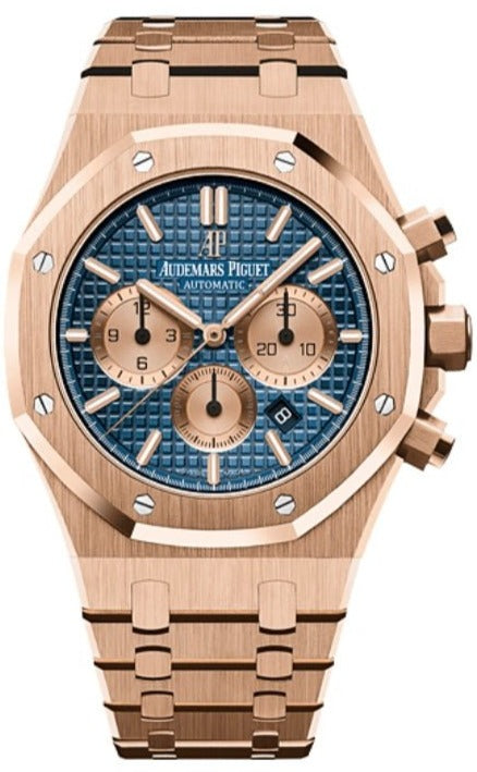 Audemars Piguet Royal Oak Selfwinding Chronograph/ 18k Rose Gold/ Blue Dial/ Pink Sub-Dials (26331OR.OO.D315CR.01)
