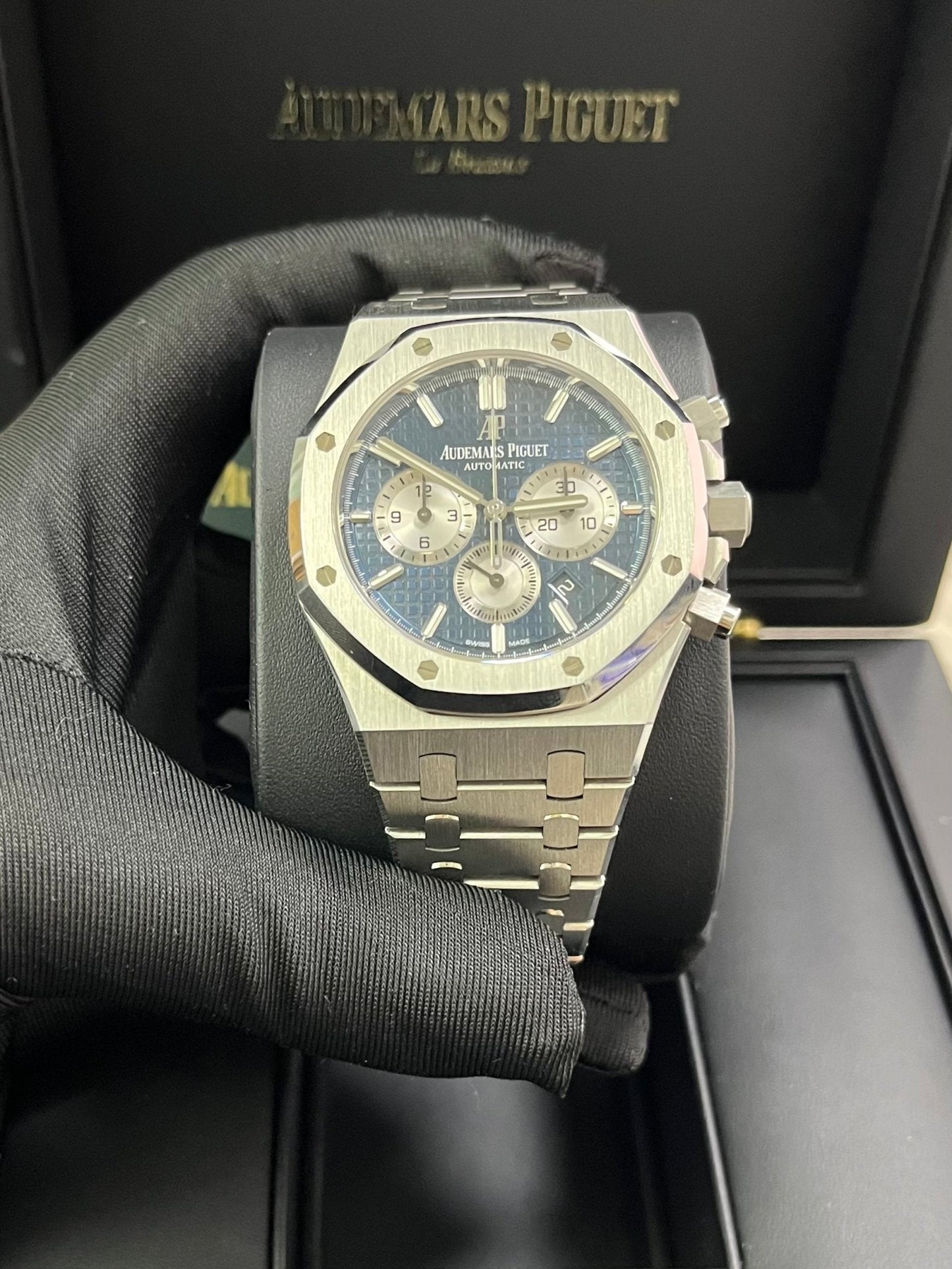 Audemars Piguet Royal Oak Selfwinding Chronograph/ Stainless Steel/ Blue Dial/ Silver Sub-Dials (Ref#26331ST.OO.1220ST.01)