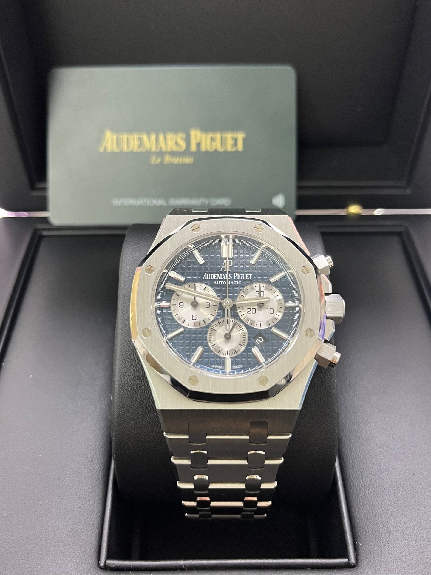 Audemars Piguet Royal Oak Selfwinding Chronograph/ Stainless Steel/ Blue Dial/ Silver Sub-Dials (Ref#26331ST.OO.1220ST.01)