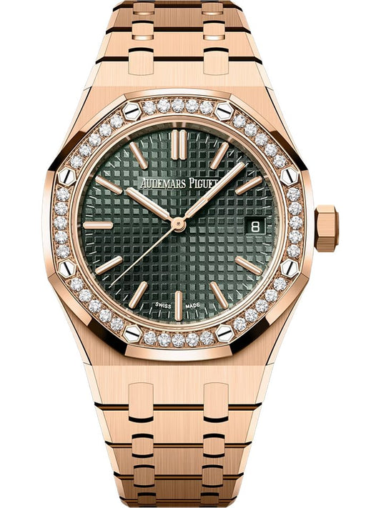 Audemars Piguet Royal Oak Selfwinding Diamond Bezel Green Dial 15551OR.ZZ.1356OR.06