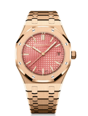 Audemars Piguet Royal Oak Selfwinding Rose Gold Pink Dial 34mm Royal Oak Selfwinding Ref. 77450OR.OO.1361OR.01