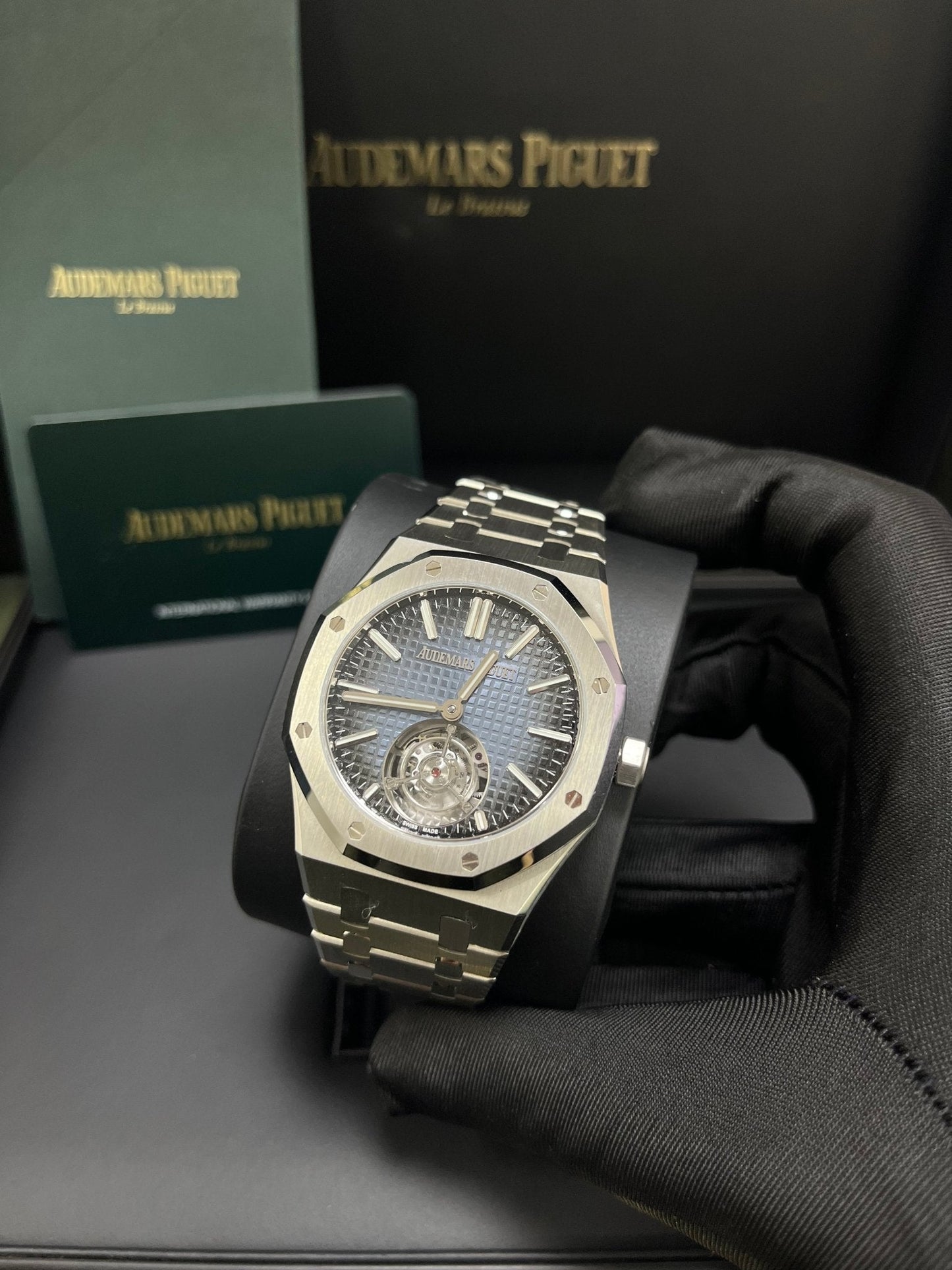 Audemars Piguet Royal Oak Steel Blue Dial 50th Anniversary Tourbillon 26730ST.OO.1320ST.01