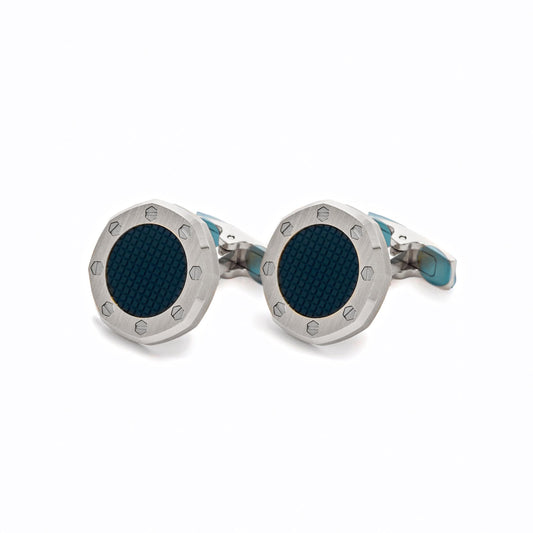 Audemars Piguet Stainless Steel Cufflinks in Blue