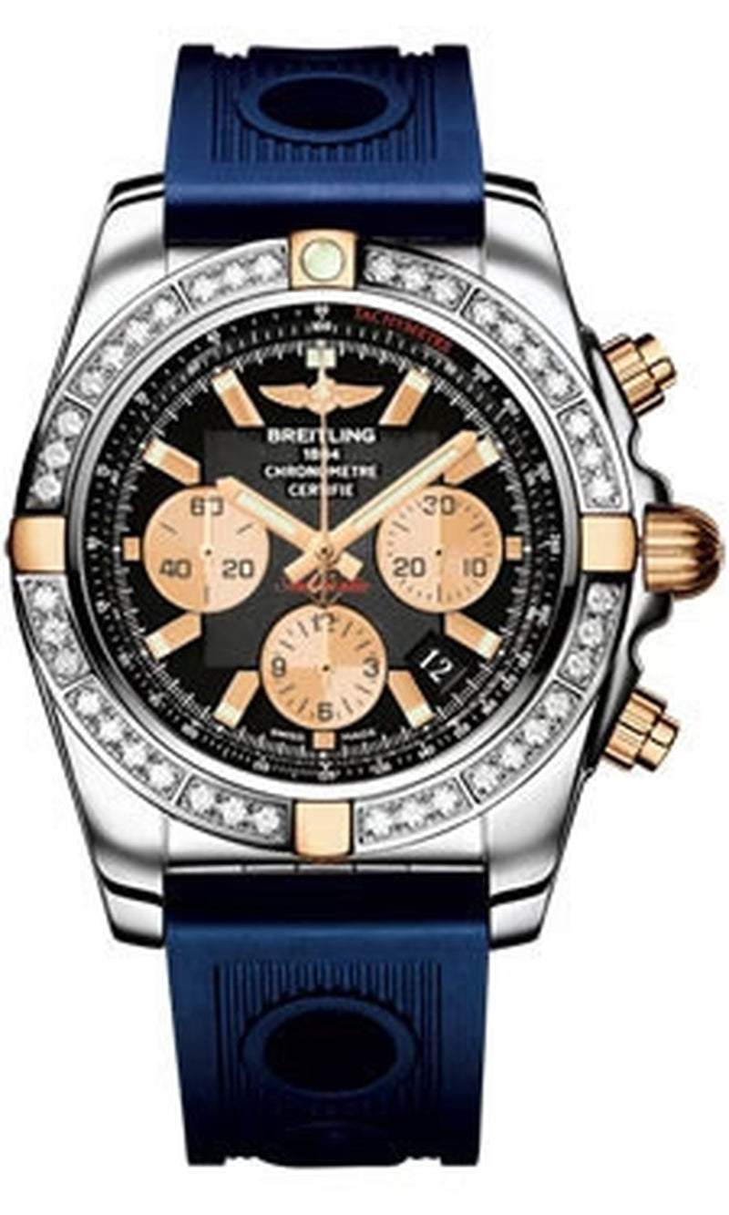 '- Chronomat 44 Two-Tone 40 Diamond Bezel - Ocean Racer Strap