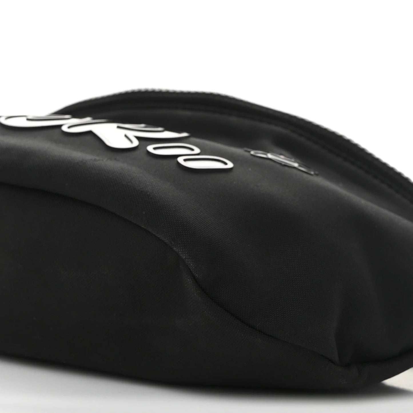 X KAWS Nylon Calfskin Bee Belt Bag Black