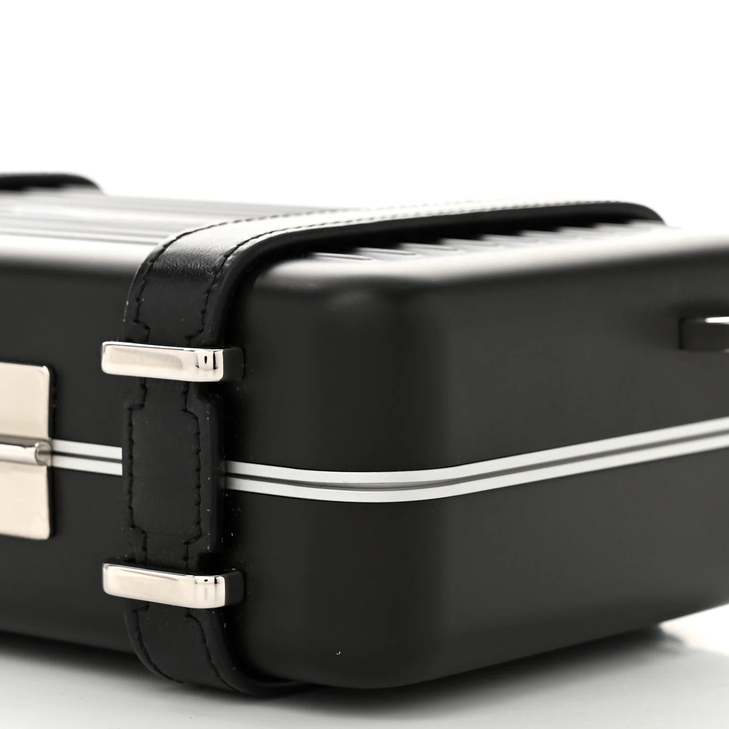 X RIMOWA Aluminum Personal Clutch on Strap Black