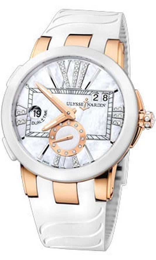 '- Executive Dual Time Lady - Rose Gold - Ceramic Bezel