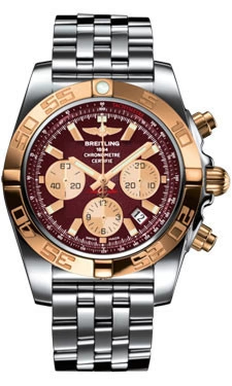 '- Chronomat 44 Steel and Rose Gold Polished Bezel - Pilot Steel Bracelet
